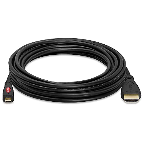 CMPLE - Micro HDMI до HDMI кабел 6FT, Micro HDMI кабел машки до машки 4K камера HDMI кабли за картичка за фаќање, видео камера, акционен фотоапарат