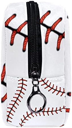 Тбуобт Торба За Шминка Патување Козметичка Торбичка Торбичка Чанта Чанта Со Патент, Бејзбол Шема