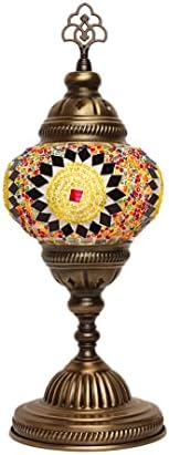 Отоманија Турски мозаик ламба стакло марокански домашен декор Тифани ноќна светло маса за ламба декоративно стакло боемска гроздобер ламба сенка