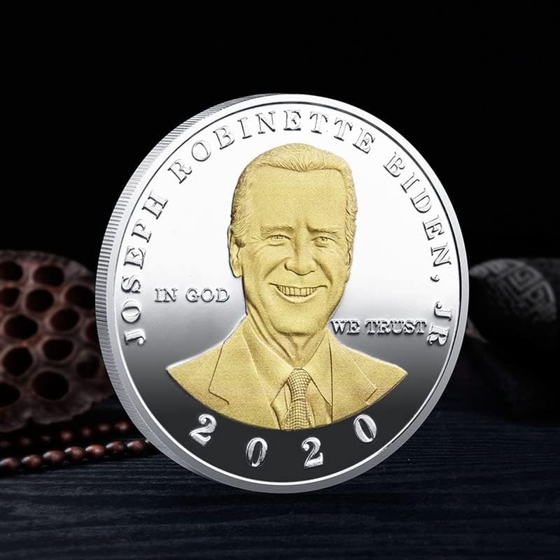 2020 година Претседателски избори во САД Бајден со две-димензионални олеснувачки релјективни комеморативни монети метални значки