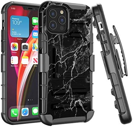 Случај охајо Компатибилен со iPhone 12 Pro Max [Заштита Од Воено Одделение Отпорна На Удари Тешка Футрола За Футрола За Заштита