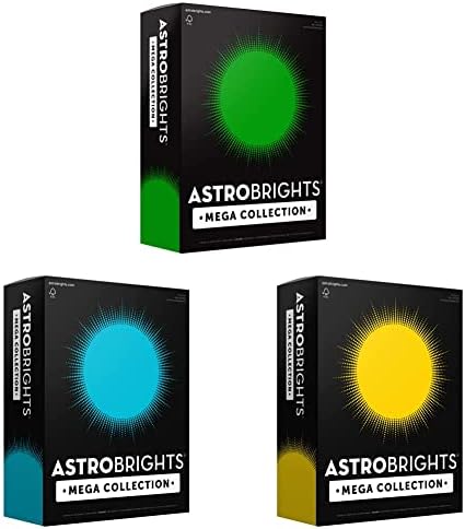 Мега колекција Astrobrights, Mega Mega колекција во боја на картони и Astrobrights, обоен картон, светло сина и мега колекција на Astrobrights,