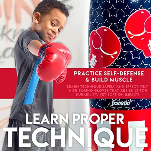 Френклин Спортски идни шампиони во мини -боксерски сет - вклучува детски боксерски ракавици - заграда за торбичка за удирање и џем од врата со