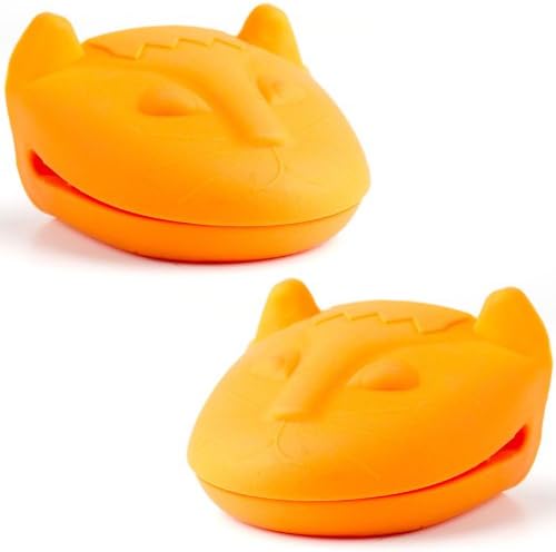 Сет за држачи за силиконски тенџере со портокалова мачка од 2