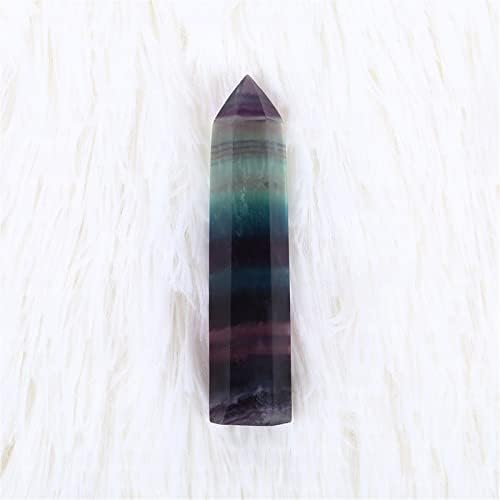 Еластична за накит точка камен аметист природен хексагонален кристален кварц стап декор за домашен флуорит