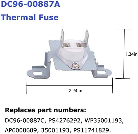 Комплет за елементи за загревање на фен за загревање компатибилен со SAM-сундер за сунѓер го заменува DV45H6300EG/A3 DVE52M8650V/A3