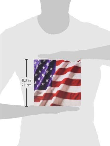 3Drose LLC 8 x 8 x 0,25 инчи, глувчето подлога, текстурирано американско знаме