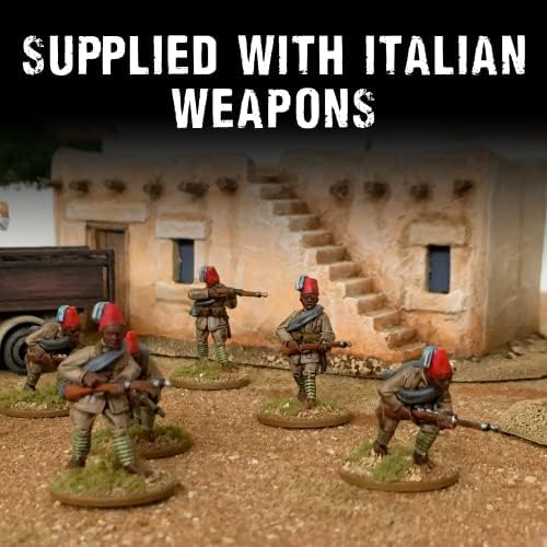 Воените игри Испорачаа Минијатури За Акција на Завртки - Италијански Колонијален Сет На Војници, Минијатури Од 2 Светски Војни,