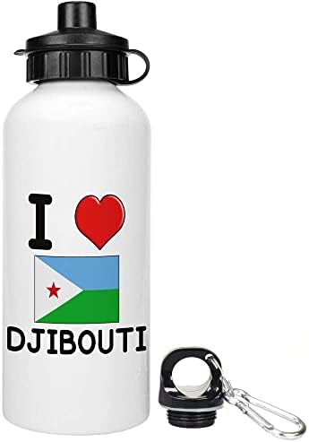 Azeeda 600ml 'I Love Djibouti' шише за еднократно вода / пијалоци