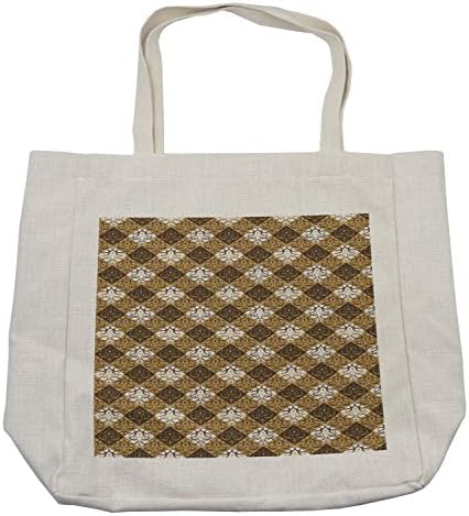 Ориентална торба за ориентална торба, традиционални инспирации за Дамаск со апстрактни вртења од Блискиот исток, еколошка торба