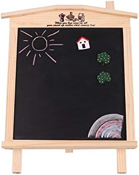 Teerwere Chalkboards 2pcs Chalk Board Standing Sign Mini Chalkboard Sign со ланец што виси табела со врвен стил со маркери на креда и украс за домови
