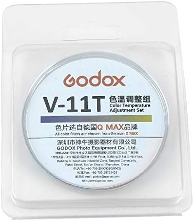 Filters на бојата на Godox V-11T за прилагодување на температурата на бојата Поставете се компатибилни со Godox v1-C v1-N V1-S V1-O V1-F итн.