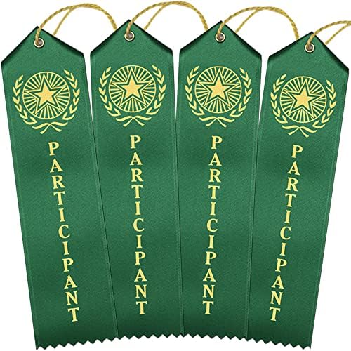 Панделки Ленти Учесник Награда-100 Зелени Панделки Со картичка &засилувач; Стринг
