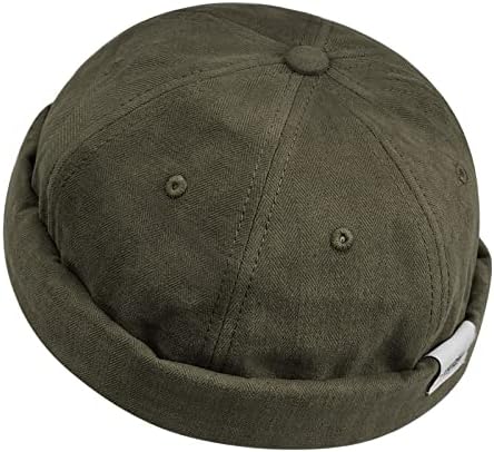 Clape Cotton Docker Caplessless Hat Retro Beanie Sculp Cap Cap Sailor Fisher Leon Hats Rolled Cuff No Brid Hat Skullcap