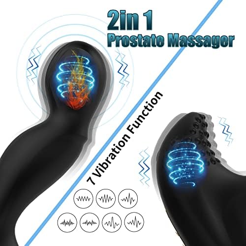 Простата масажерен анален вибратор вибрира 7 режими со петел прстен анален секс играчки P спортски масажер за мажи анален играчки машки секс