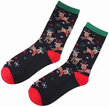 Christmasените Божиќни чорапи Божиќни чорапи Снежни памучни чорапи Средна цевка чорапи неколку чорапи за есенски и чорапи форми