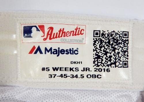 Аризона Дијамандбакс Рики Недели rуниор 5 Игра користеше бели панталони 37-45-34.5 7-Игра користени панталони MLB
