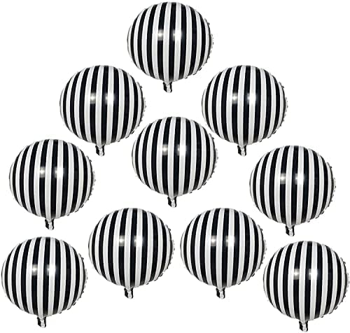 Soochat 10 Еез Балони Со Пруги Црно Бела Фолија Балони Шаховска Табла Тркалезни Балони За Декорација На Забави