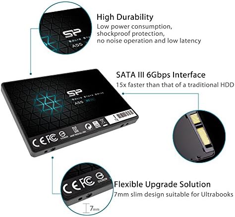 SP 1TB SSD 3D Nand A55 SLC Кеш Перформанси Поттик SATA III 2.5 7mm Внатрешна Цврста Состојба Диск