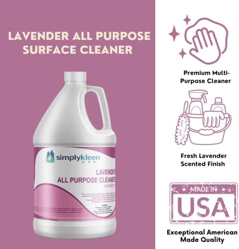 Едноставно Kleen USA Professional All Persumer Clean и Degreaser, лаванда, концентрирана формула, чистач за бања, чистач за тоалети