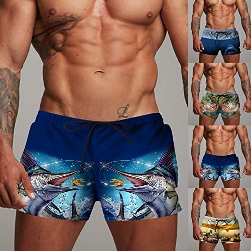 Со новини за пена за мажи за пливање 3Д печатени шорцеви од табла на плажа на плажа, плетени шорцеви
