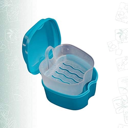DoITOOL Преносна вештачка кутија за складирање на заби Мала кутија за складирање на протези за домашно патување за дома