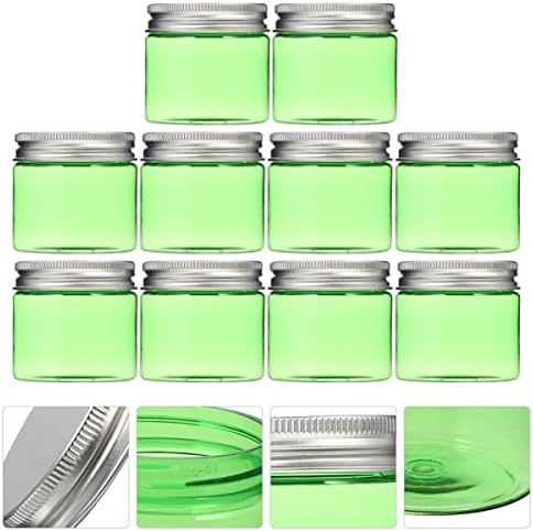 Doitool 20 парчиња зелена, пластична телесна куќа за домашно складирање на маснотии со шминка Мал примерок за полнење лосион за конзерви
