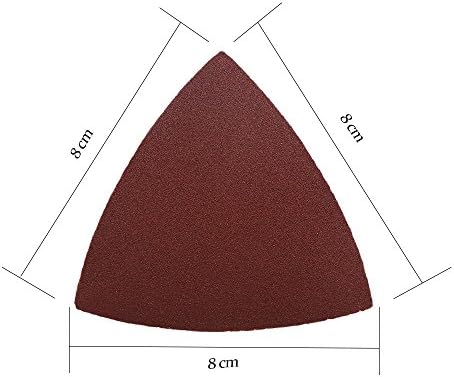 HIFROM 80мм триаголна подлога за пескарење абразивна шкурка без дупка 40 60 80 120 180 240 решетки алуминиумски оксидни куки и листови за пескарење