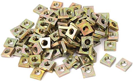 Aexit M4x7x2mm цинк нокти, завртки и сврзувачки елементи Подземени квадратни машини за завртки за завртки и завртки Постави ореви 100 парчиња