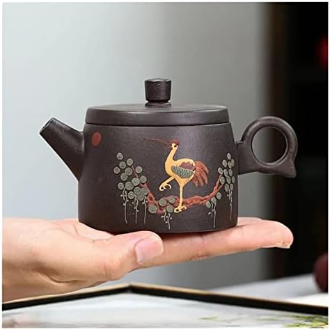 HGGDKDG црн златен песок чајник чајник од глинен кран кран образец значење здравствена долговечност пуер кунг фу чај сад