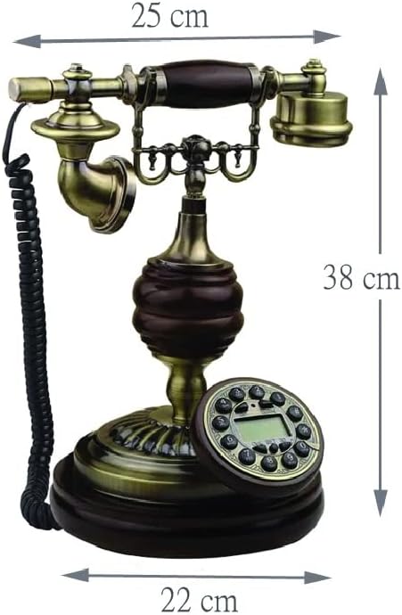 Zykbb Vintage Fixed Telefone Dial Антички телефон Антички фиксни телефон за канцелариски дом хотел