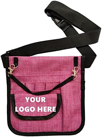 Мука Персонализирана торба за организатор на алатки за медицинска сестра, фани пакет со розово име-меленг