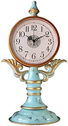 Uxzdx ретро часовници дневна соба ковано железо метални украси седат часовник спална соба тивка седечка часовник часовник часовник