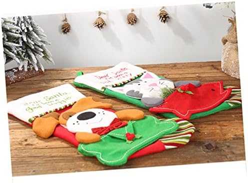 Декорации за божиќни порибувања за Божиќ, божиќни чорапи, подароци за подароци, подароци чорапи чорап чорап торба торбичка Божиќна чорапи чорапи