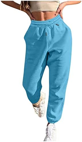 Gumipy женски лесни џогери со високи половини од половини, панталони за вежбање, панталони за тренингот, руно дневно панталони со џебови