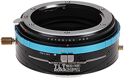FOTODIOX PRO TLT ROKR-Адаптер за монтирање на леќи за навалување/смена за никн Nikkor F Mount G-Type D/SLR леќи до Fujifilm Fuji X-серија