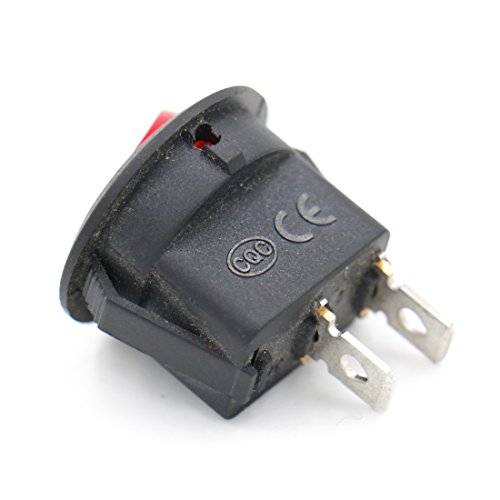 Baomain Red Rock Rocker Switch 6A/250V 10A/125V AC On-Off 2 Pin SPST 5 пакет