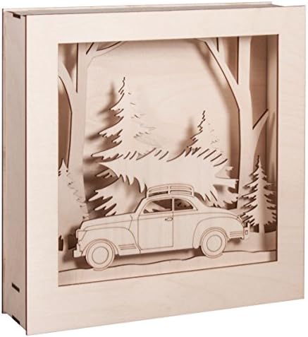 Комплет За Градење Кутии во сенка рејхер СО 3д Сценографија За Зимски Автомобили, Комплет За Занаети ОД Дрво НАПРАВИ САМ, 14 Парчиња