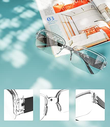 WALMXX 3-Пакет Очила За Читање За Мажи И Жени Сина Светлина Блокирање Компјутерски Читачи Анти ув/Око Вирус/Отсјај Вклучува УВ400