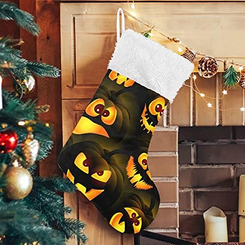 Среќни тикви за Ноќта на вештерките Темни Божиќни чорапи Големи Божиќни чорапи за камин елка скалила шини што висат чорапи чорапи за