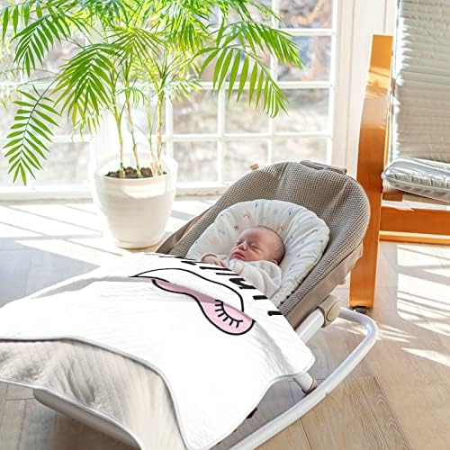 Swaddle Clabte Заслепено памучно ќебе за новороденчиња, примање ќебе, лесен мек за тресење за креветчето, шетач, ќебиња за расадници, 30х40