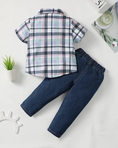 Облека за момче од Xuanhao Бебе момче, новородено момче облекува 12 18 24 месеци 2t 3t 4t тексас фармерки момчиња панталони поставени 12 метри-5Т