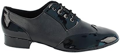 Многу фини чевли за танцување - машки стандард, мазни, чевли за танцување во сала за валцери - M100101-1 -инчи -потпетици и пакет за преклопни четки