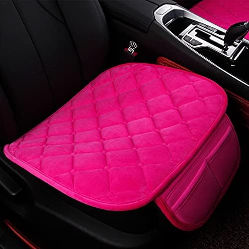 NC Car Pushion есен и зимски кадифен без грб со три парчиња сет со безмилотнички седишта против лизгање подлога за подлога со сингл парче розова