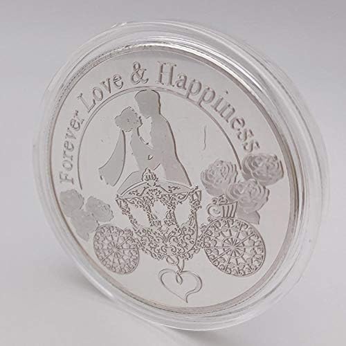 Cryptocurrency Русија Рознес брак сребрена боја комеморативна монета пеперутка роза Loveубов со заштитна покривка лична колекционерска монета