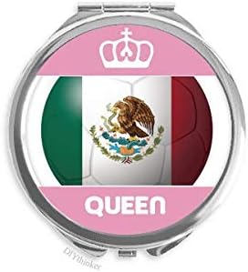 Подарок за убавина Мексико Национално знаме фудбалски фудбал мини двострана преносна шминка огледало кралица