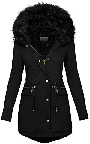 Зимски палта за жени плус дебели јакни со големина со топла кашмир надворешна облека голема јака Парка врвови