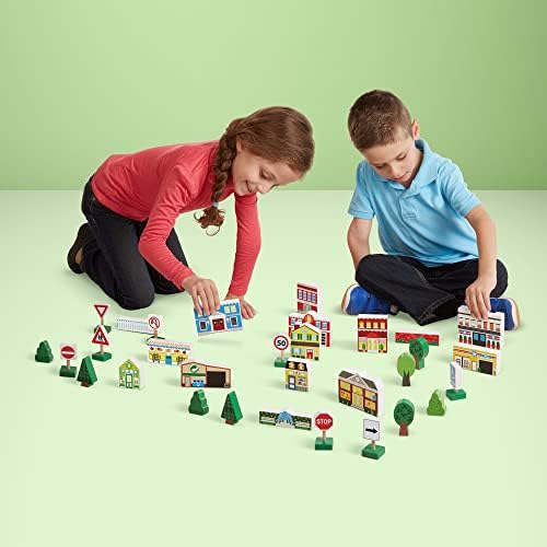 Мелиса &засилувач; Даг-Преправам Игра Дрвен Град Игра Во Собата За Деца Со Складирање