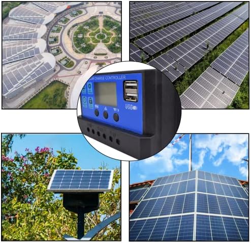 Контролер на соларна полнење со соларна полнење со соларна панел 12V/ 24V Контролер за полнење на соларни панели Интелигентен
