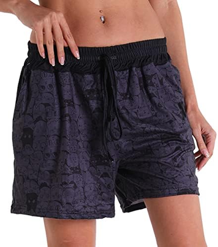 X-слика женски удобно истегнување на летните летни плажа од летни плажа, обични панталони за пижами, кратки панталони со еластично влечење